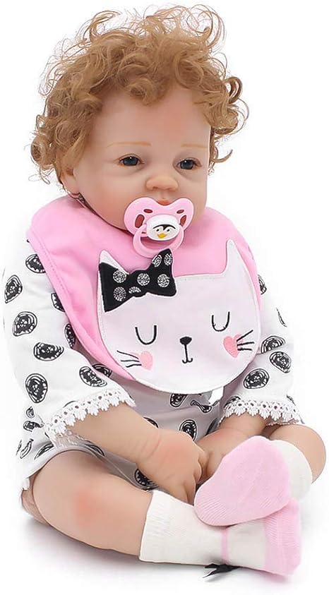 Amazon Co Jp 早期教育ハウスキーピングかわいいリアルドールシミュレーションドールクリエイティブギフトシットダウンキャンライダウン55 Cm 22インチ ホーム キッチン