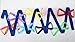 YCT Walking Rope -16 Colorful Handles (137inch)
