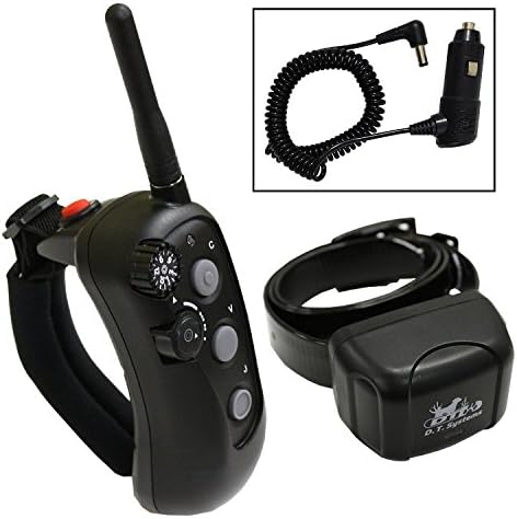 DT Systems Dog Training Collar with Remote - R.A.P.T 1400 eCollar is Waterproof - Floating Transmitter - Remote Grip Positions- Hands Free Use - Bonus Free Car Charger