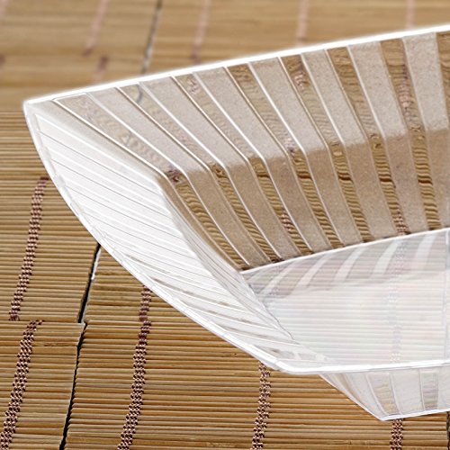 Efavormart 50 Pcs - Clear Square 32oz Disposable Plastic Bowls Tableware for Wedding Banquet Event Party Decoration