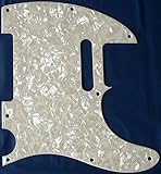 WHITE PEARLOID 3 PLY PICKGUARD FITS FENDER TELECASTER