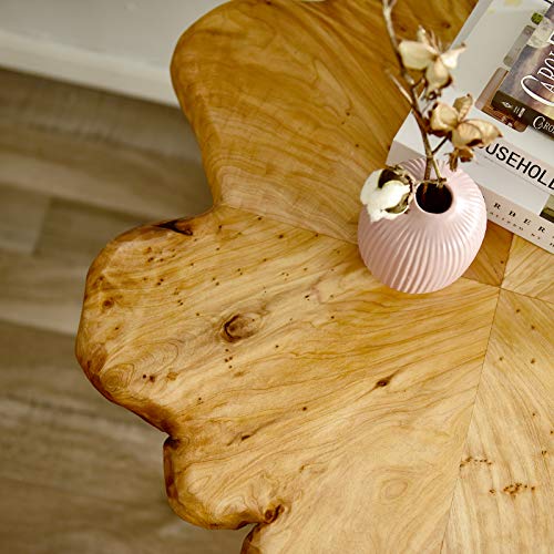 WELLAND Natural Edge Coffee Table, (Style D) Pricepulse