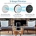 LEVOIT Air Purifier for Home Smokers Allergies and Pets Hair, True HEPA Filter, Quiet in Bedroom, Filtration System Cleaner Eliminators, Odor Smoke Dust Mold, Night Light, Black, 2-Yr Warranty,LV-H132