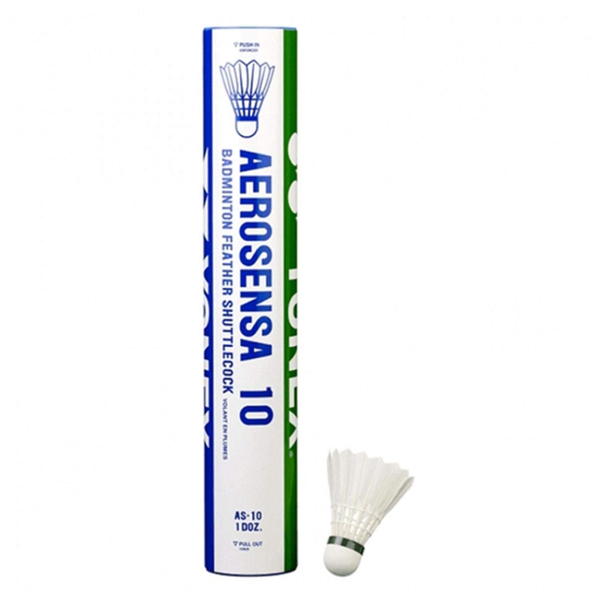 ND Sports Yonex Aerosensa 10 Shuttlecocks - White, 12 Pack, one, K-REY-YX010