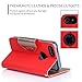 ProCase iPhone SE / 5S Case Cover (Old Model), Wallet Flip Case, with Wristlet Strap, Build-in Card Slots and Mirror, Stylish Slim Stand Cover for Apple iPhone SE / 5S (Red)