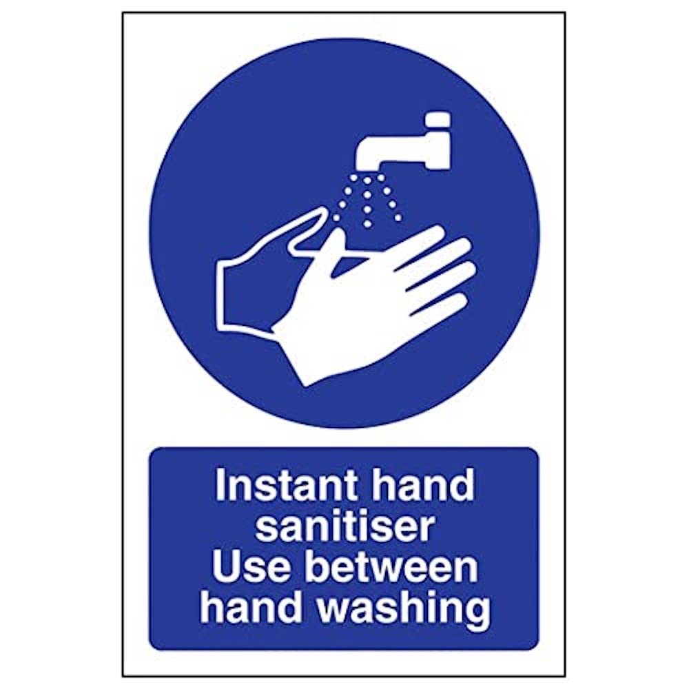 V Safety Eco Friendly Mandatory General - Instant Hand Sanitiser Use Between Washing - 150 X 200mm