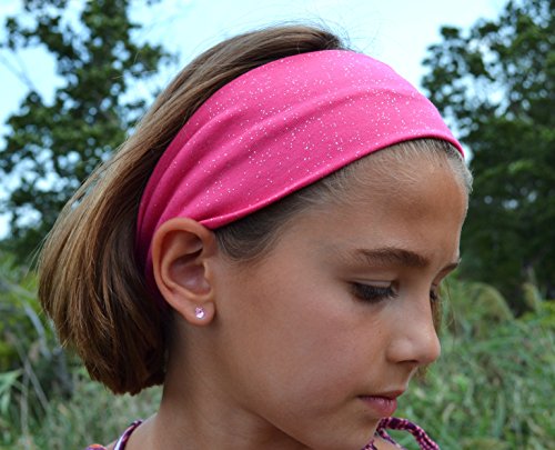 1 DOZEN 2.5 INCH FUNNY GIRL DESIGNS COTTON SOFT AND STRETCHY SPARKLING GLITTER HEADBANDS