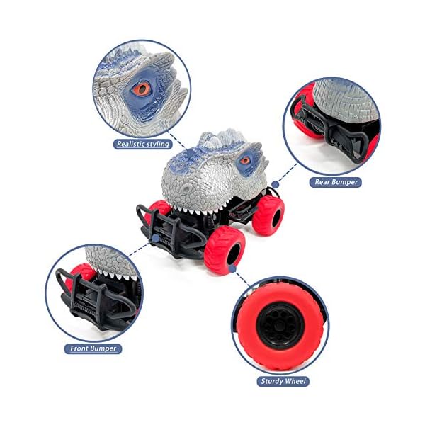 Remote Control Dinosaurs Car Toys with Lights 1:34 Scale - Best Gift Toy for Kids