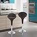 HOMCOM Adjustable Bar Stools Set of 2, Rattan Bar Height Barstools with Swivel for Pub Counter Kitchen