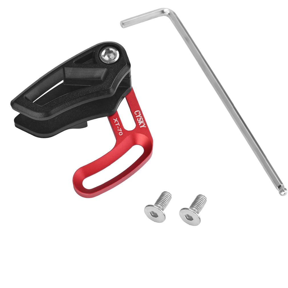 CYSKY MTB Chain Guide, Direct Mount Single Chainring Guard 26T-38T, Bicycle Chain Protector for Mountain Bike, Downhill Bike (Red)