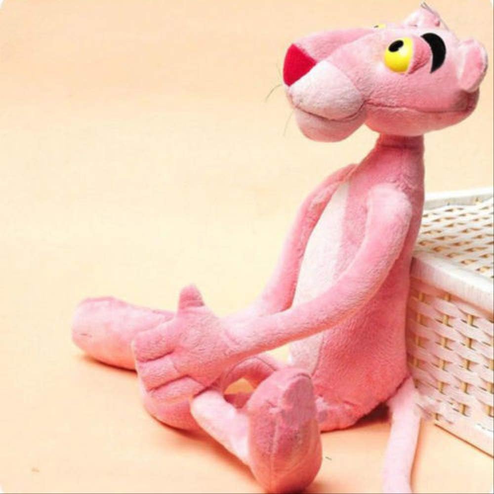 siqiwl Plush toy Fashion Cartoon leopard Pink Panther Stuffed Animal Plush Baby Toy Kid Doll Gift 38cm cute