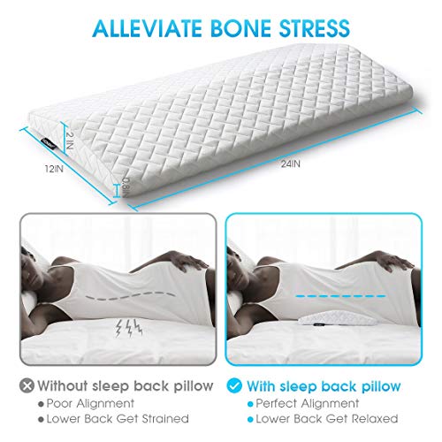 HOKEKI Lumbar Support Back Pillow for Sleeping, Memory Foam Back Pain