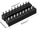 sourcing map 30pcs DIP IC Socket 2.54mm Pitch 20 Pin Solder Adapter Double Row view 2