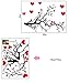 Ussore Lovebirds Branch Removable Mural Wall Stickers Wall Decal Room Home Decor for living room bedroom bathroom kitchen kids