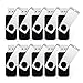 JUANWE USB Flash Drive 2GB 20 Pack Bulk USB 2.0 Thumb Drive with Swivel Design Memory Stick Data Storage Backup Photo Pen Drive，Black
