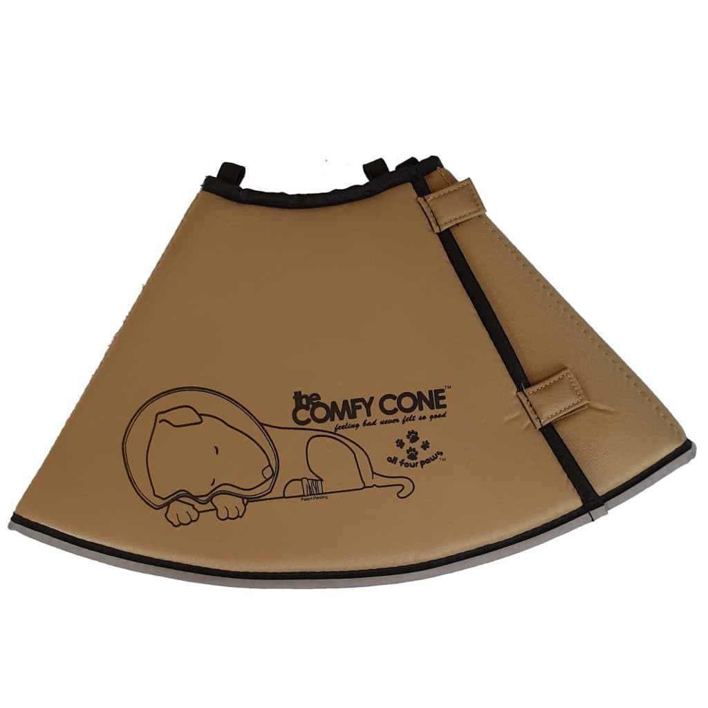 All Four Paws Comfy Cone Pet Collar, X-Small, Tan,X-Small