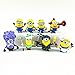 Minions Action Figures | Despicable Me Set of 8 Piece Toys Cake Topper + Minion Stickers