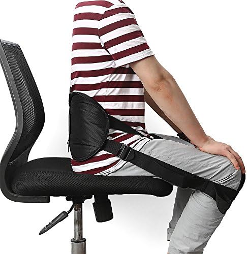 Merkmak Adjustable Waist Protection Portable Back Support Belt With Knee Pad for Officer and Student (#1)