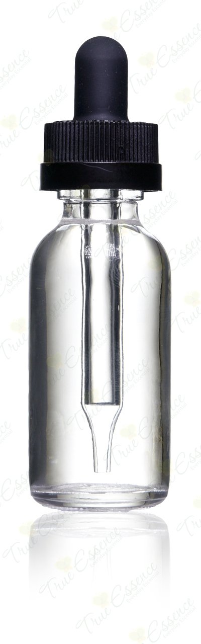 1 Oz (30 Ml) Clear Boston Round Glass Bottle w/Child Resistant Glass Dropper - Pack of 12: Industrial & Scientific