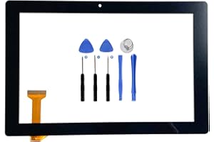 Black EUTOPING Touch Screen digitizer Glass Senor capacitive Replacement Spare Parts for 10.1 inch Simbans Tangotab with Tool