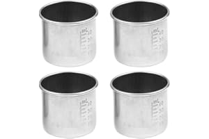 DECHOUS 4Pcs Stainless Steel Graduated Medicine Cups 1.35oz(40ml) Portable Reusable Measuring Cups for Pills and Liquid Medication