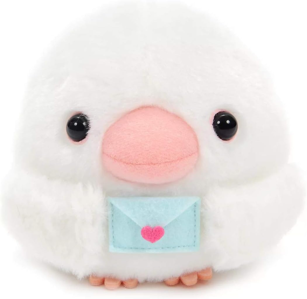 Kotori Tai Letter 5" Bird Plush Stuffed Animal Toy (White Dove)