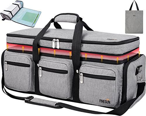 FINESUN Criсut Accessories, Criсut Maker 3 Case, Criсut Explore Air 2 Bag with Tote Bag, Starter Kit Bundle for Cricut, Grey