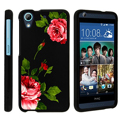 MINITURTLE Case Compatible w/ Miniturtle Desire 626 Case, HTC 626s Hard Case, Desire 650 Slim Cover] [Snap Shell] 2 Piece Hard Plastic Case Affectionate Flowers