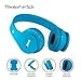 MIDOLA Kids Bluetooth Wireless Headphones Wired On-Ear Headset Foldable Earphone with AUX 3.5mm Jack SD Card Slot, Built-in Mic, FM Radio for Boys Students Children for PC Tablets Cellphone(Blue)thumb 4