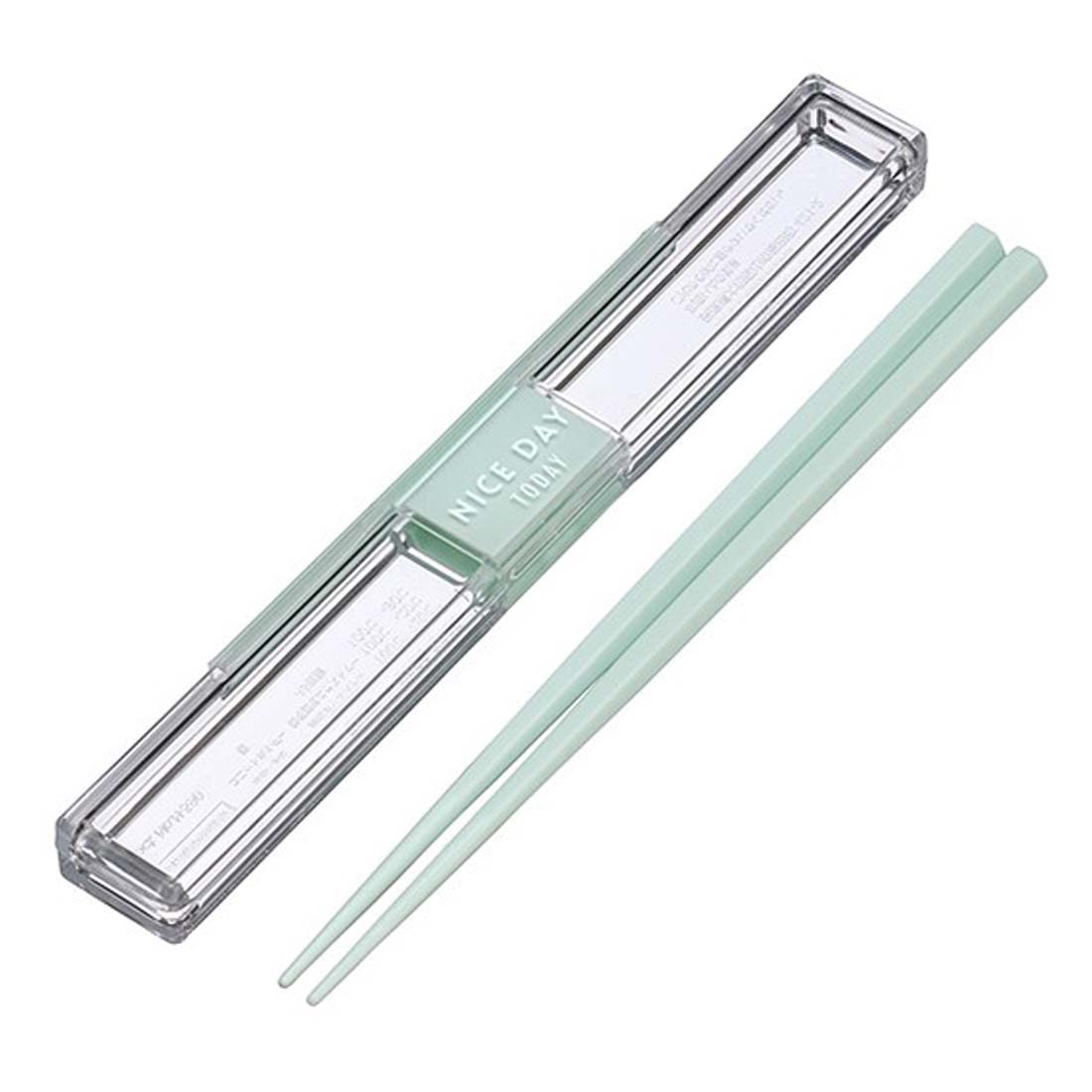 岩崎工業 箸セット 18cm とっても強いケース入り 食洗機対応 ミント 幅2.8×奥行19×高さ1.4cm H-590 MT商品画像