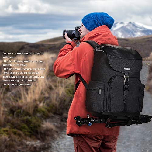CADEN Professional Waterproof DSLR Camera Backpack Bag Canvas with