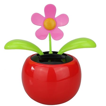 iTemer Solar Wackelfigur Blume Solarblume Solar Wackelfunktion Solarflower Flip Flap Solar Wackelblume,Blume mit Solar Wackel