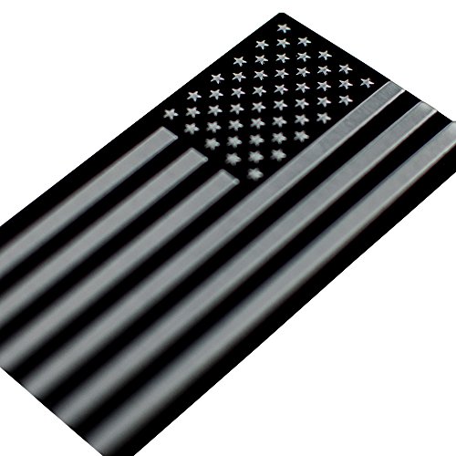 ALUMINUM American Flag Sticker Decal Emblem | perfect for vehicle, truck, car, motorcycle, rv, scooter, or suv 3.18” x 1.75” (Stars on the RIGHT side) - Thumbnail 4