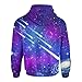 SAYM Unisex Galaxy Pockets 3d Pullover Hoodie Hooded Sweatshirts Hoodies NO25 M