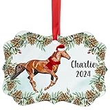 Red Thoroughbred Horse Christmas Ornament 2024