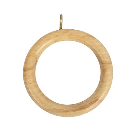 White By Brilliantbuys Anillos Large Wooden Curtain Rings For 35mm