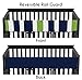 Sweet Jojo Designs Baby Crib Long Rail Guard Cover for Navy and Lime Green Stripe Print Bedding Collection