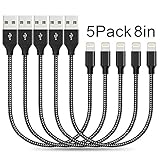 CBoner 4326720952 Cable for iPhone 7/7 Plus/6S/6S Plus, SE/5S/5, iPad, iPod Nano 9, Black/White