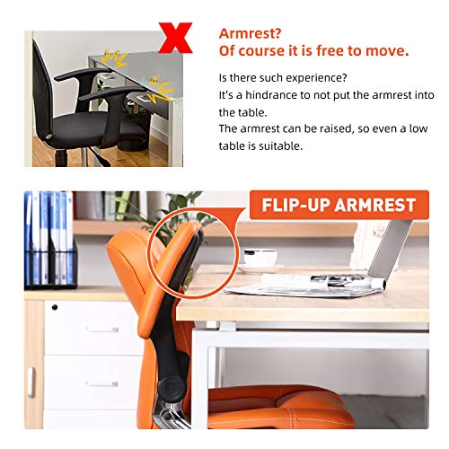 Myka's Ergonomic Leather Executive Office Chair High Back Computer Desk