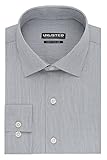 Kenneth Cole Reaction Men's Unlisted Slim Fit Stripe Spread Collar Dress Shirt, Petrol, 18