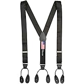 HOLD'EM 100% Silk Suspenders For Men Y-Back Button End Made in USA – Many Colors and Designs