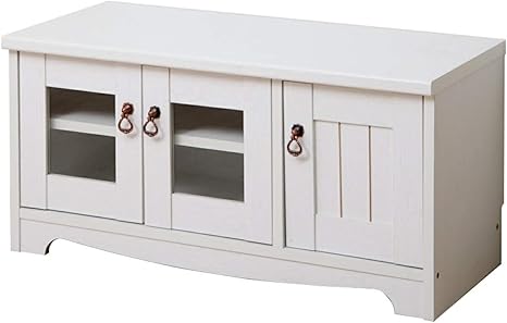 Amazon Co Jp テレビ台 ローボード 幅80 クラージュ 約80 36 39cm Tv台 テレビボード 白 ホワイト 北欧 カントリー おしゃれ ホーム キッチン