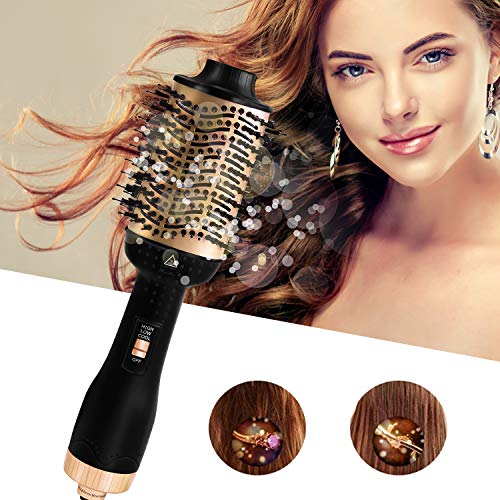 Hair Dryer Brush, Hot Air Brush, VSADEY One Step Hair Dryer & Volumizer 3 in 1 Hair Styling Brush Negative Ion Straightener & Curly Salon Reduce Frizz and Static for All Hair Types