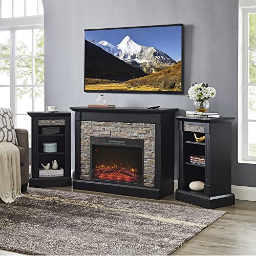 GOOD & GRACIOUS Electric Fireplace Mantel Freestanding Media Mantel