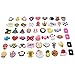SHINQEAR 50pcs PVC Shoe Charms Decorations different shape Fits for Croc Clog Shoes & Jibbitz Wristband Bracelet Party Gifts