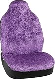 Bell Automotive 22-1-56869-9 Universal Shiny Shaggy Bucket Seat Cover, Purple