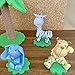 Jungle Animal Cake Topper Decorations - Safari Set - for Baby Showers, Birthdays - Giraffe, monkey, zebra, lion, tiger, elephant, palm tree - Party favor supplies