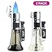 Torch Lighter 2 Pack,Triple Jet Flame Lighter,Refillable Fluid Gas Butane Lighters-Butane Not Included (Black & Beige)