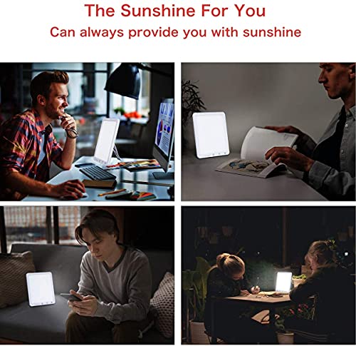 Aogled Lámpara de Luz Diurna 10000Lux,Caja de Luz LED con Temporizador,5 Niveles de Brillo & 3 Temperaturas de Color(3000K-6500K),Lámpara de Luz Natural para el Hogar/Oficina/Apartamento