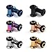 Ruifan 6Pairs Surgical Steel Single Flared Tunnel Gauge Ear Expander Stretching Kit Plugs Piercing 6 Colors Same Size 6g(4mm)